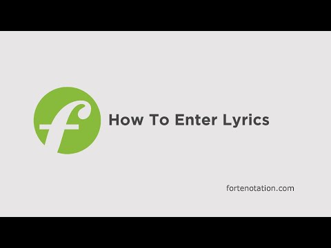 How To Enter Lyrics