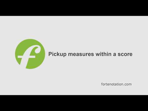 Pickup measures within a score