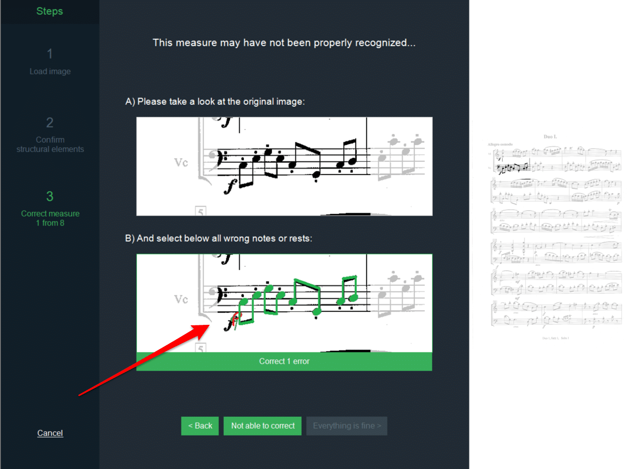 scanning sheet music