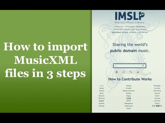 How to import Music XML files in 3 steps