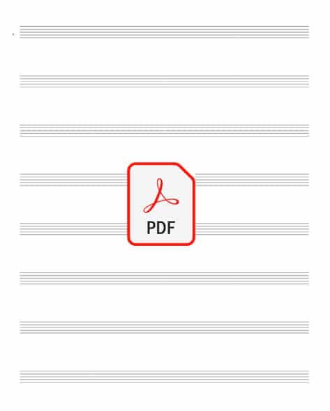 Blank Manuscript Paper Template  Printable sheet music, Manuscript, Music  printables